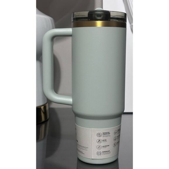 STANLEY QUENCHER PROTOUR FLIP‎ STRAW TUMBLER | 30 OZ, GILDED CELADON - Picture 2 of 4
